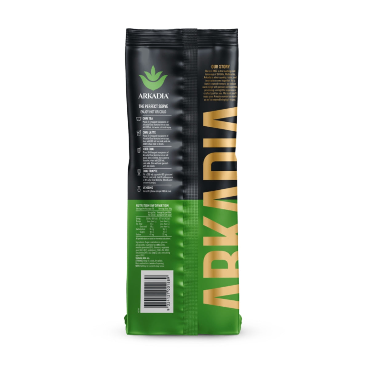 Arkadia Matcha Green Tea Powder 1kg by Native Wholesale