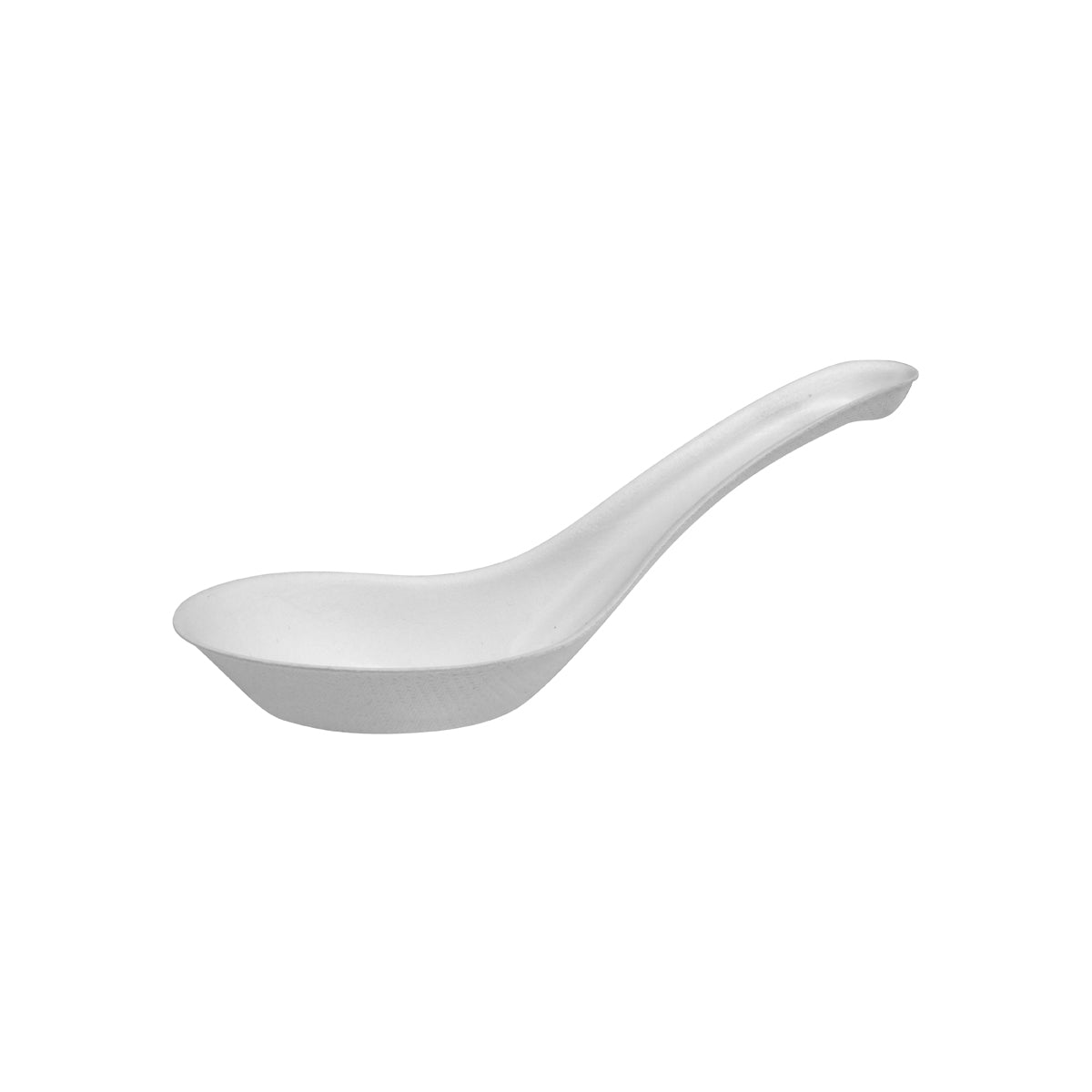 BP.B-14CS-PULP-PF BioPak BioCane Chinese Soup Spoon Plant Fibre White 140mm Native Wholesale Hospitality Supplies Canberra
