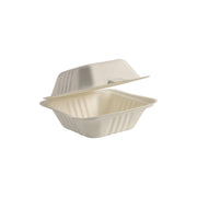 BP.B-HL-66-N-PF BioPak BioCane Burger Clam Plant Fibre Natural 150x150x80mm Native Wholesale Hospitality Supplies Canberra
