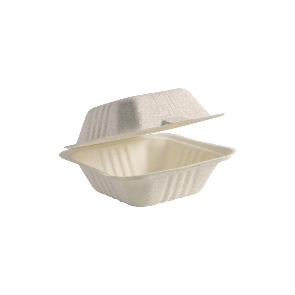BP.B-HL-66-N-PF BioPak BioCane Burger Clam Plant Fibre Natural 150x150x80mm Native Wholesale Hospitality Supplies Canberra