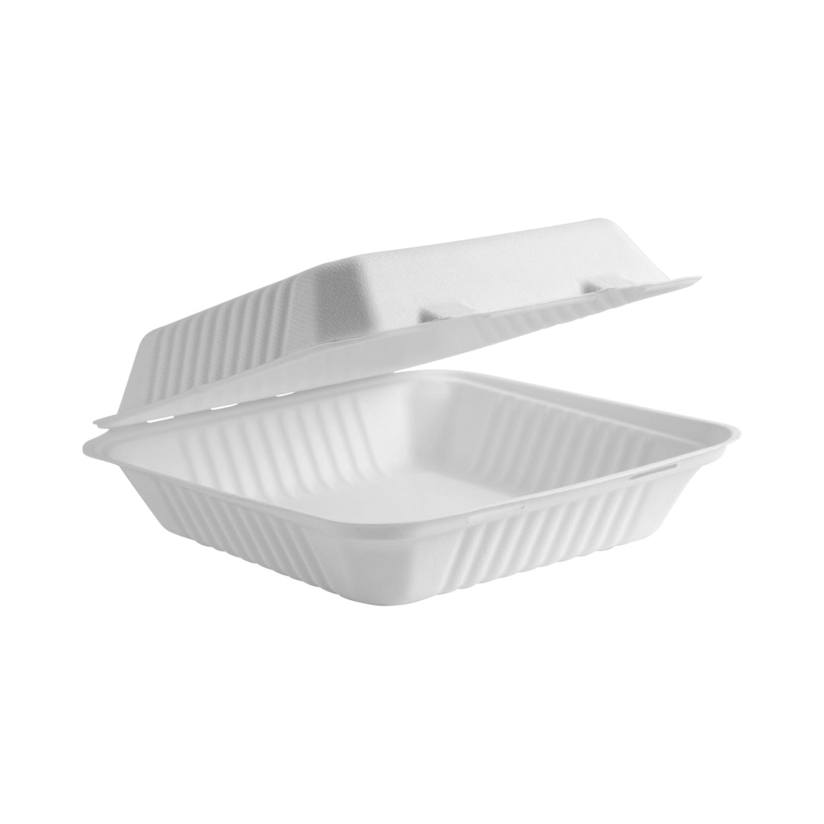 BP.B-HL-91-PF BioPak BioCane Family Clam Plant Fibre White 230x230x80mm Native Wholesale Hospitality Supplies Canberra