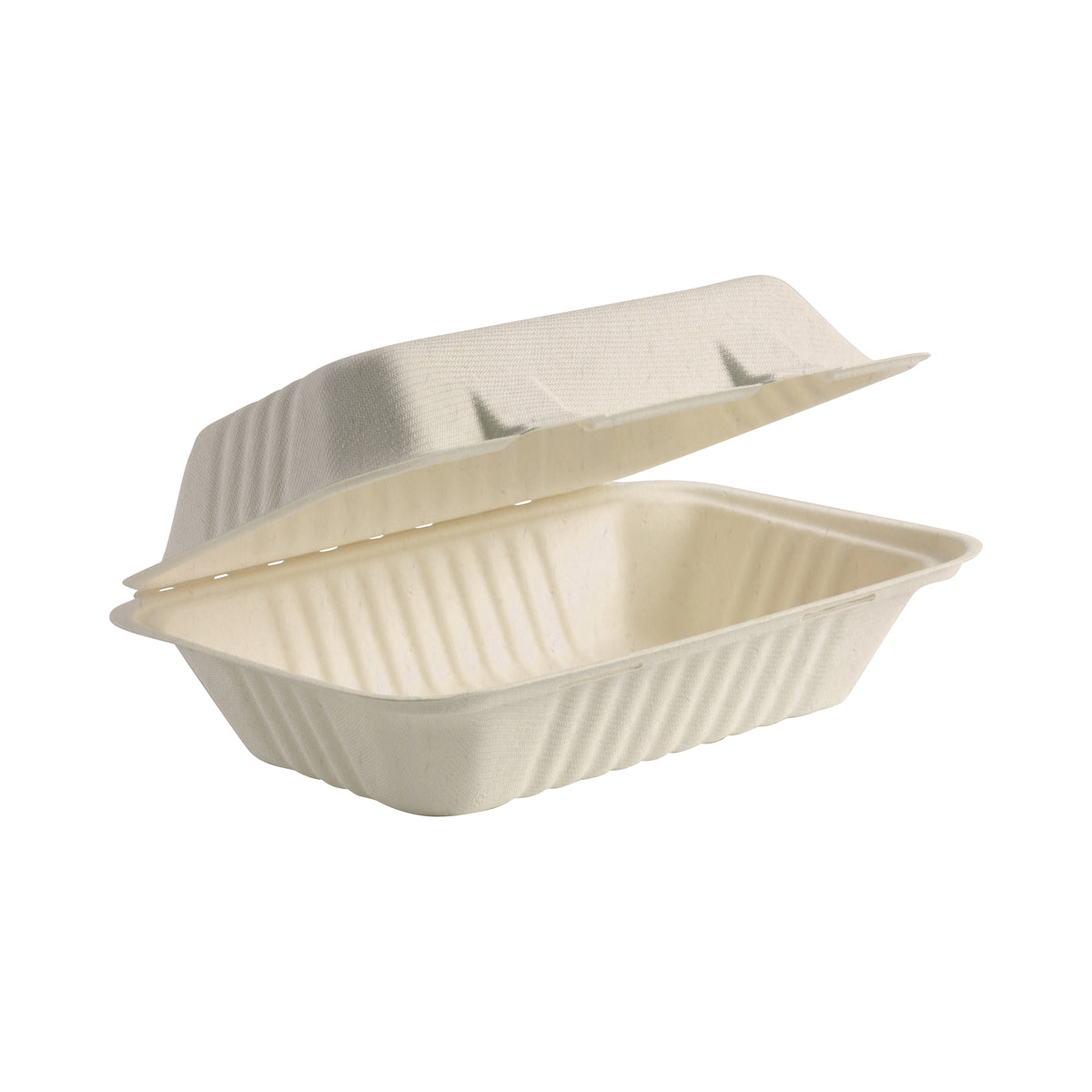 B-HL-96-N-PF BioPak BioCane Snack Clam Plant Fibre Natural 230x150x80mm Native Wholesale Hospitality Supplies Canberra