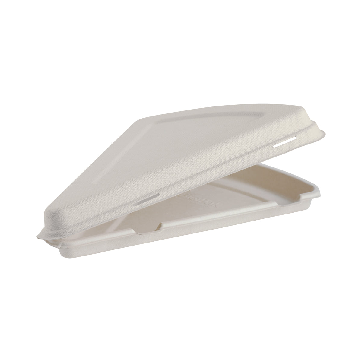 B-HLP-N-PF BioPak BioCane Pizza Clam Plant Fibre Natural 280x160x40mm To Suit 9" Pizza Native Wholesale Hospitality Supplies Canberra