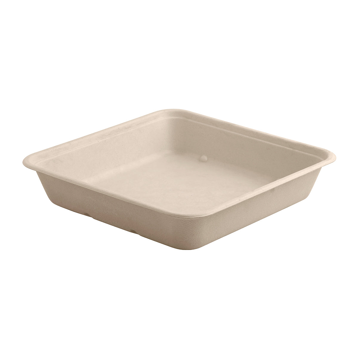 BP.B-LB-0C-N-LARGE-PF BioPak BioCane Rectangular Takeaway Container Large Plant Fibre Natural 232x232x46mm / 1750ml Native Wholesale Hospitality Supplies Canberra