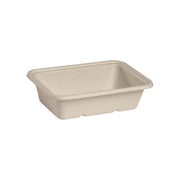 BP.B-LB-600-N-PF BioPak BioCane Rectangular Takeaway Container Plant Fibre Natural 600ml Native Wholesale Hospitality Supplies Canberra
