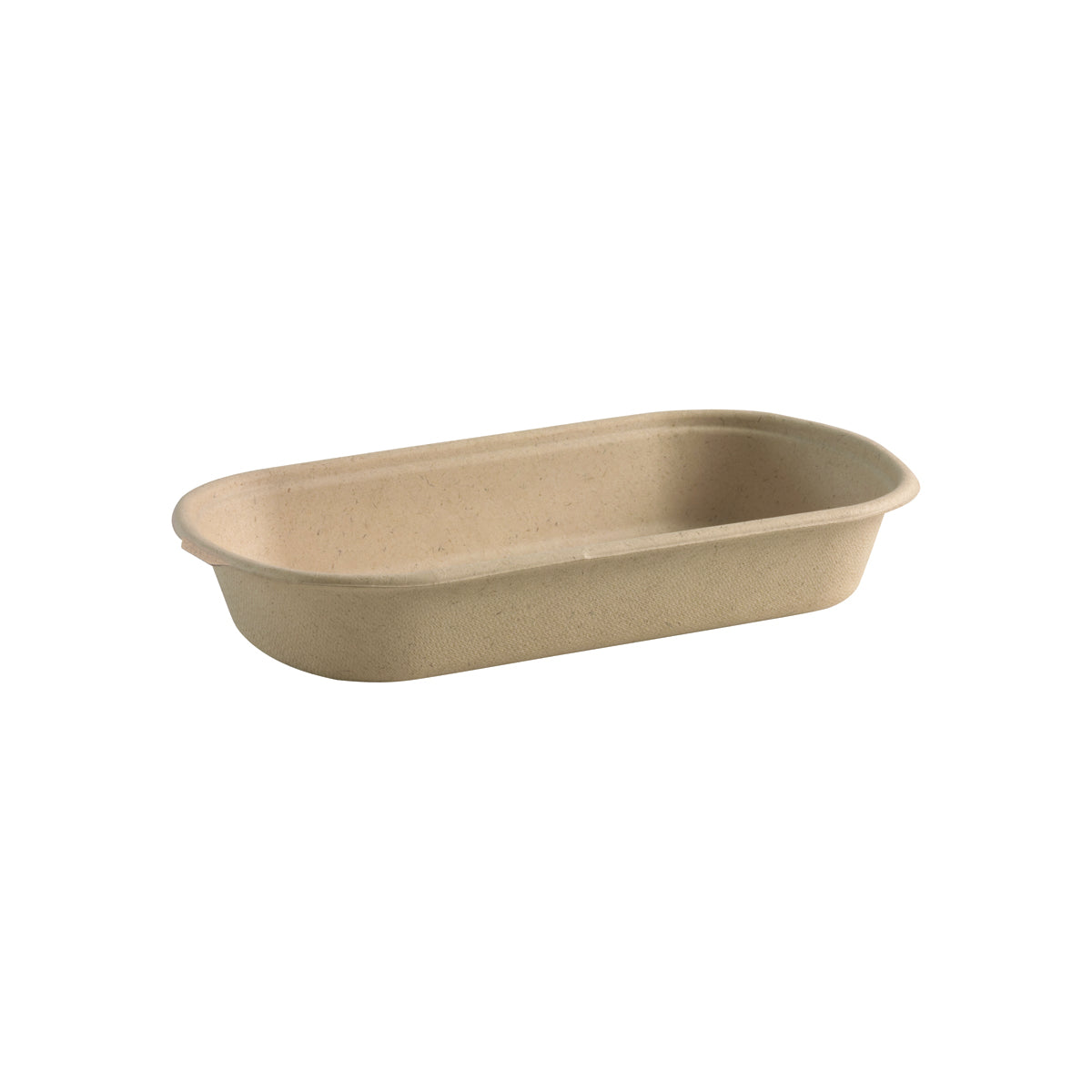 BP.B-LB-750T-PF BioPak BioCane Oblong Tray Plant Fibre Natural 750ml Native Wholesale Hospitality Supplies Canberra