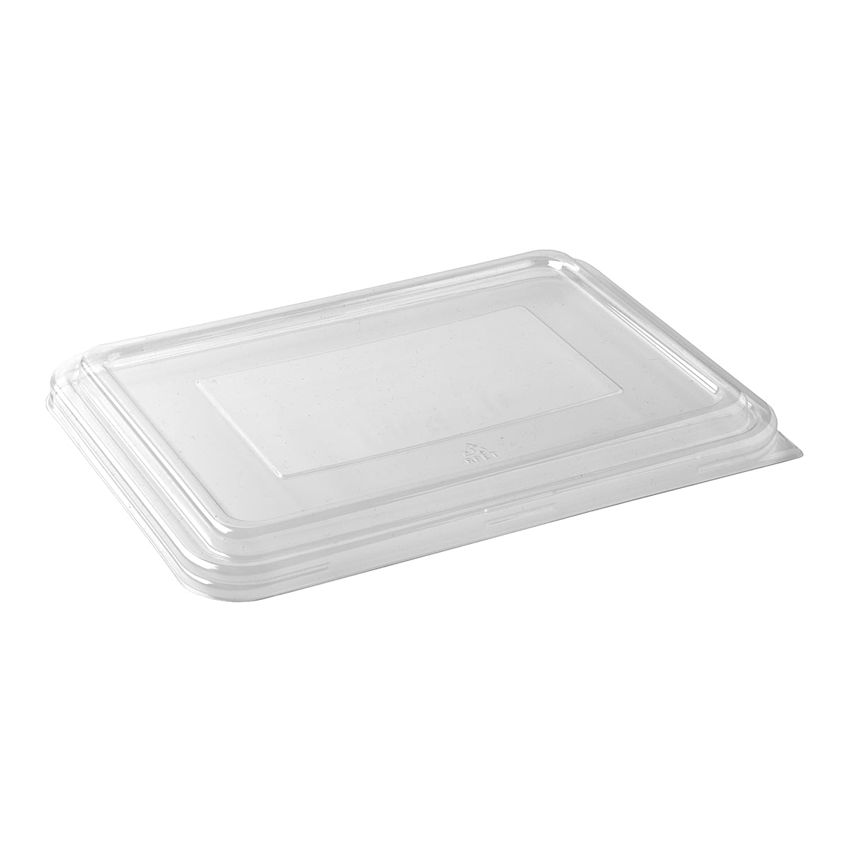 B-LBL-2/3C-RPET BioPak Clear RPET Rectangular Compartment Takeaway Lid 240x180mm Native Wholesale Hospitality Supplies Canberra
