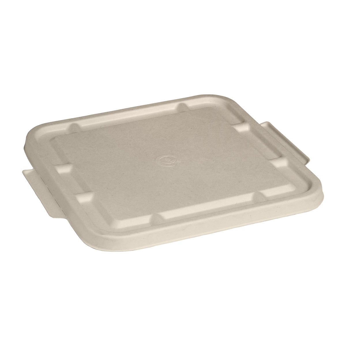B-LBL-3/4/5C-N-LARGE-PF BioPak BioCane Square Takeaway Lid Plant Fibre Natural 232x232mm Native Wholesale Hospitality Supplies Canberra