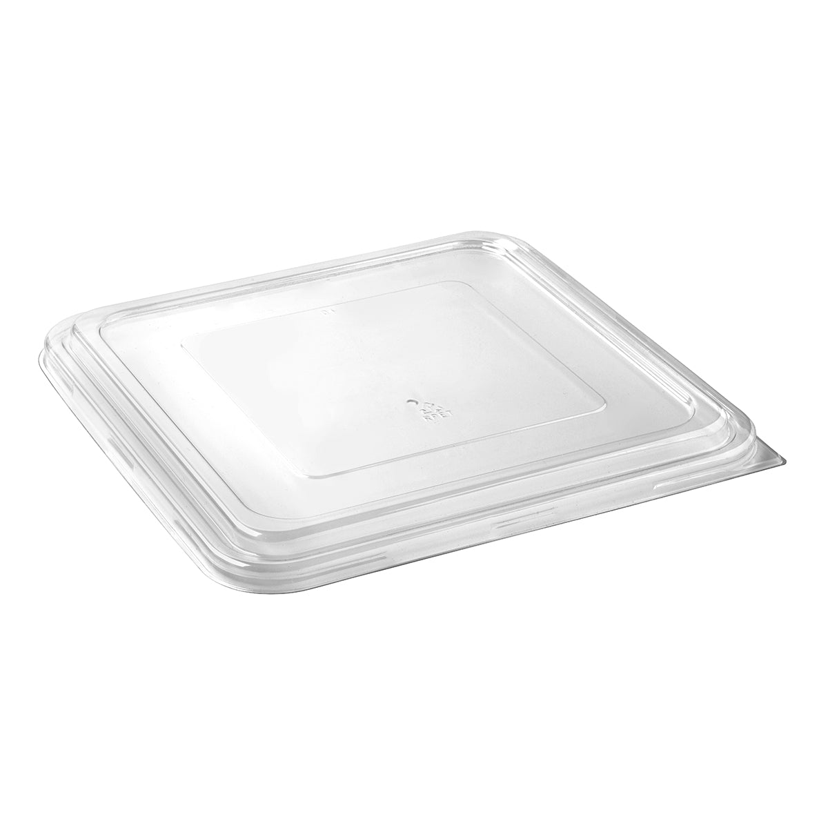 B-LBL-3/4/5C-RPET-LARGE BioPak Clear RPET Square Takeaway Lid 232x232mm Native Wholesale Hospitality Supplies Canberra