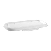 BP.B-LBL-W-PF BioPak BioCane Oblong Takeaway Lid Plant Fibre White 230x130mm Native Wholesale Hospitality Supplies Canberra
