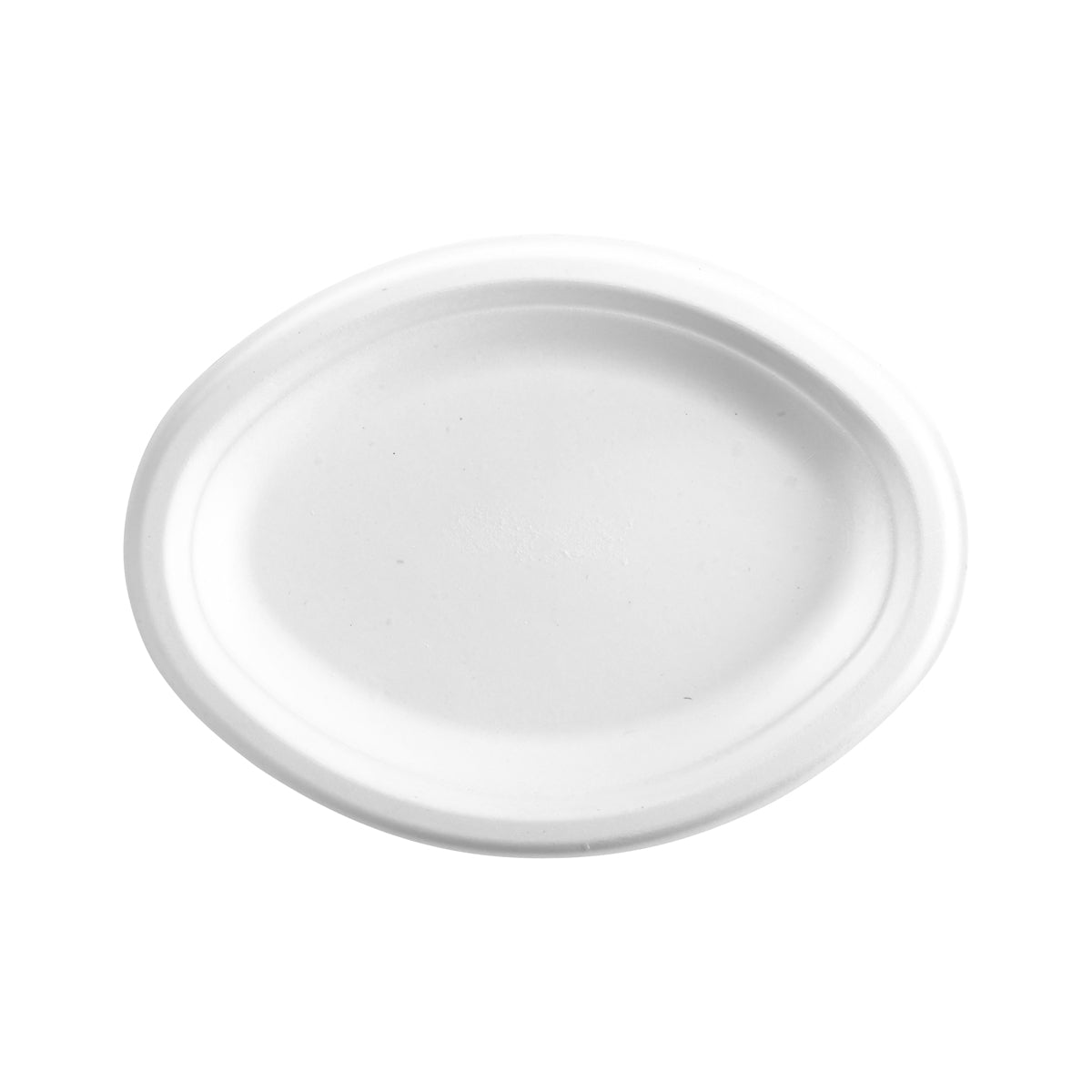 BP.B-PL-16-1-PF BioPak BioCane Oval Plate Plant Fibre White 260x190mm / 10.25x7.75" Native Wholesale Hospitality Supplies Canberra