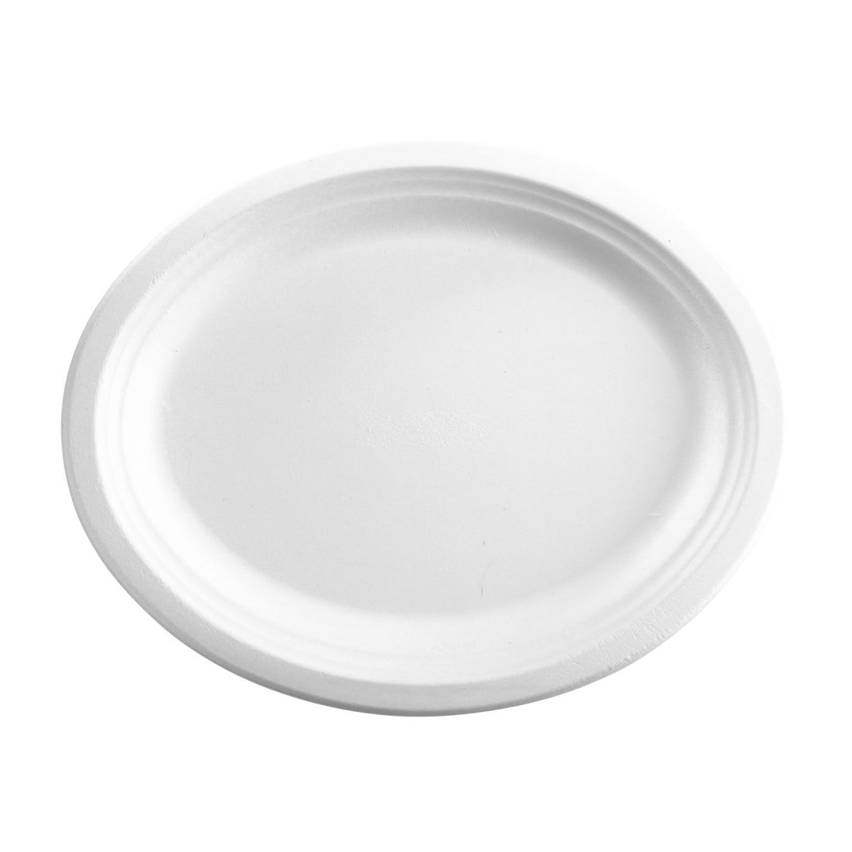 B-PL-16-2-PF BioPak BioCane Oval Plate Plant Fibre White 320x250mm / 12.5x10" Native Wholesale Hospitality Supplies Canberra