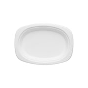 BP.B-PL-RO-9x6-PF BioPak BioCane Oblong Plate Plant Fibre White 230x160mm / 9.2x6.5" Native Wholesale Hospitality Supplies Canberra