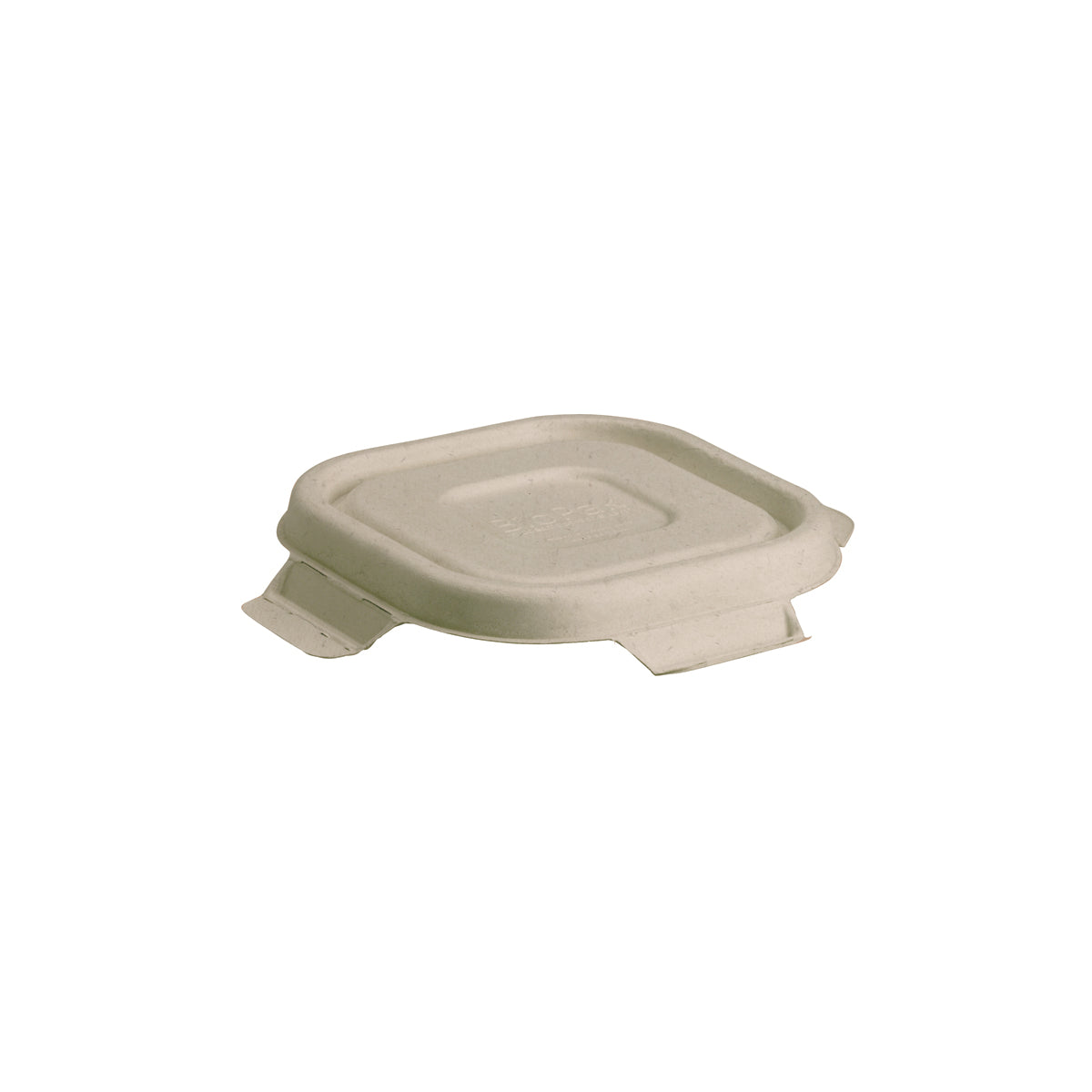 B-SLBL-N-PF BioPak BioCane Square Takeaway Lid Plant Fibre Natural 130x130mm Native Wholesale Hospitality Supplies Canberra