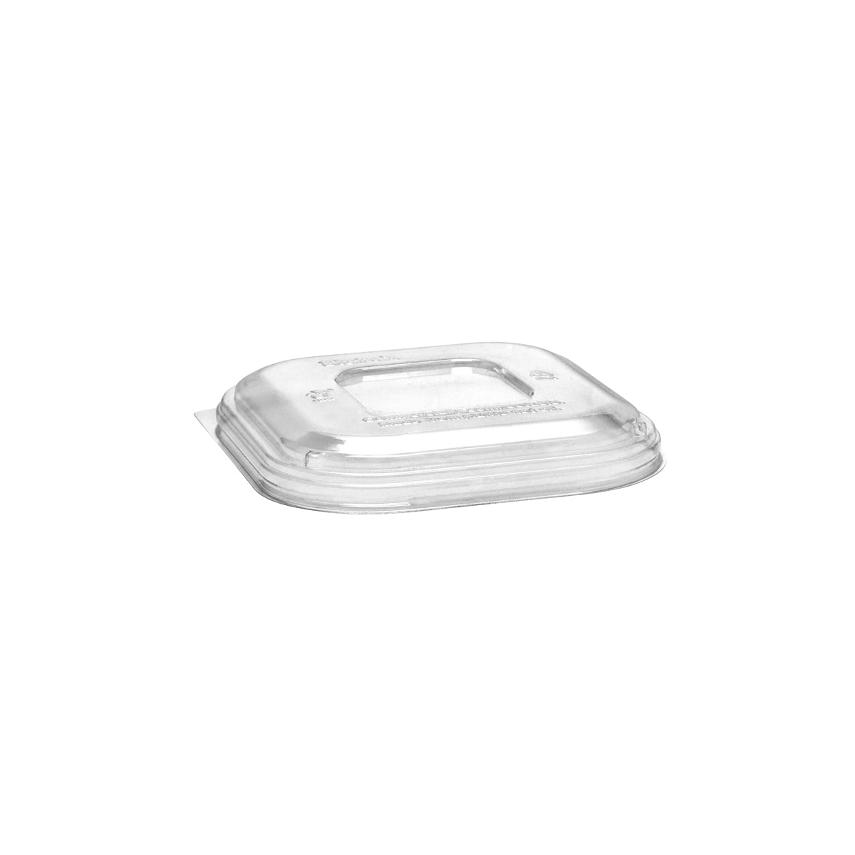 B-SLBL-PLA(D) BioPak Clear PLA Square Takeaway Dome Lid 130x130mm Native Wholesale Hospitality Supplies Canberra