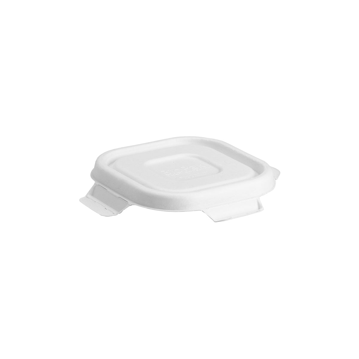 B-SLBL-W-PF BioPak BioCane Square Takeaway Lid Plant Fibre White 130x130mm Native Wholesale Hospitality Supplies Canberra