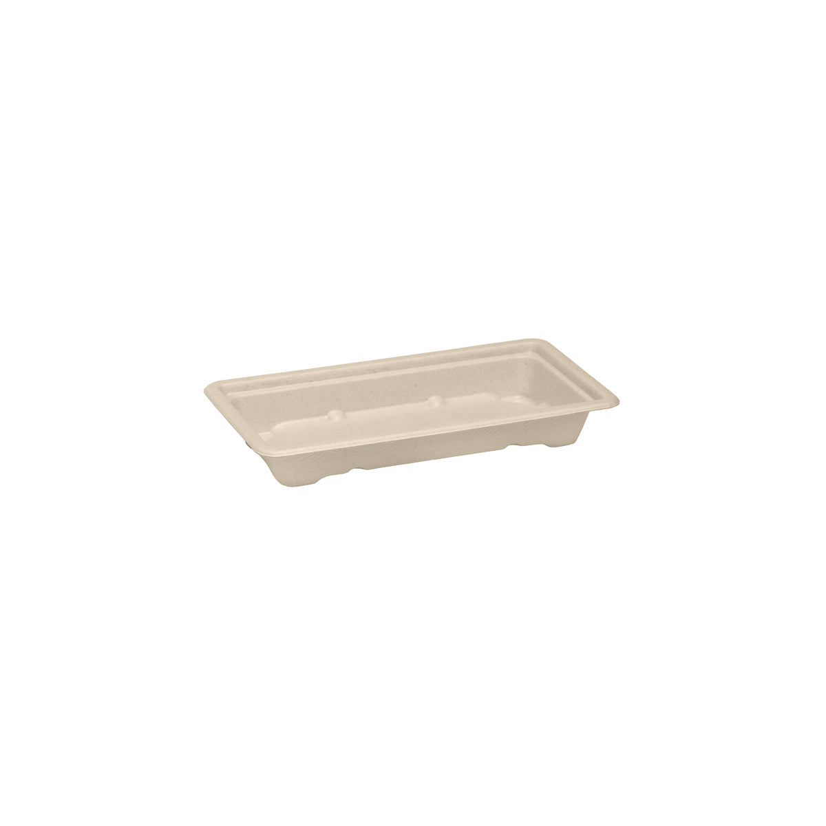 B-ST-SMALL-PF BioPak BioCane Sushi Tray Small Plant Fibre Natural 167x91x24mm Native Wholesale Hospitality Supplies Canberra