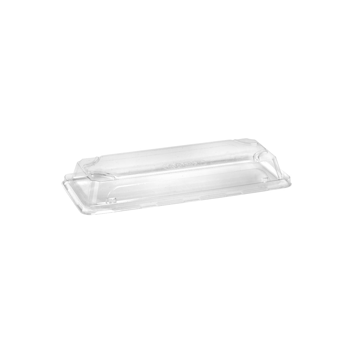 B-STL-LONG BioPak Clear PLA Sushi Tray Dome Lid Long 223x93x24mm Native Wholesale Hospitality Supplies Canberra