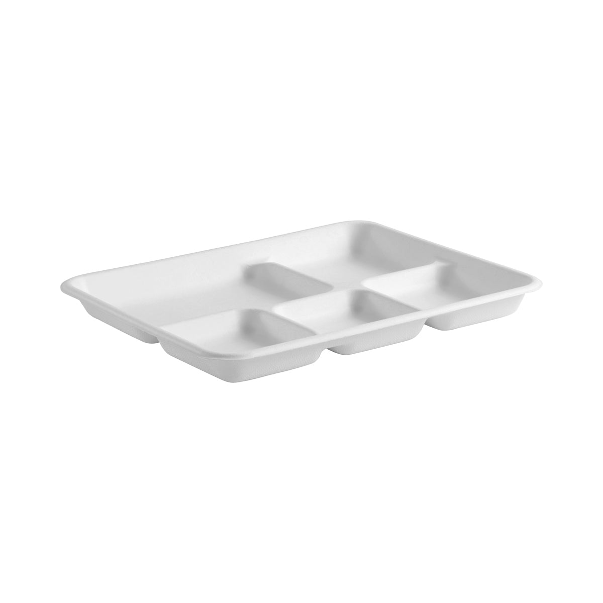 B-TL-15-PF BioPak BioCane Tray 5-Compartment Plant Fibre White 260x210x28mm Native Wholesale Hospitality Supplies Canberra