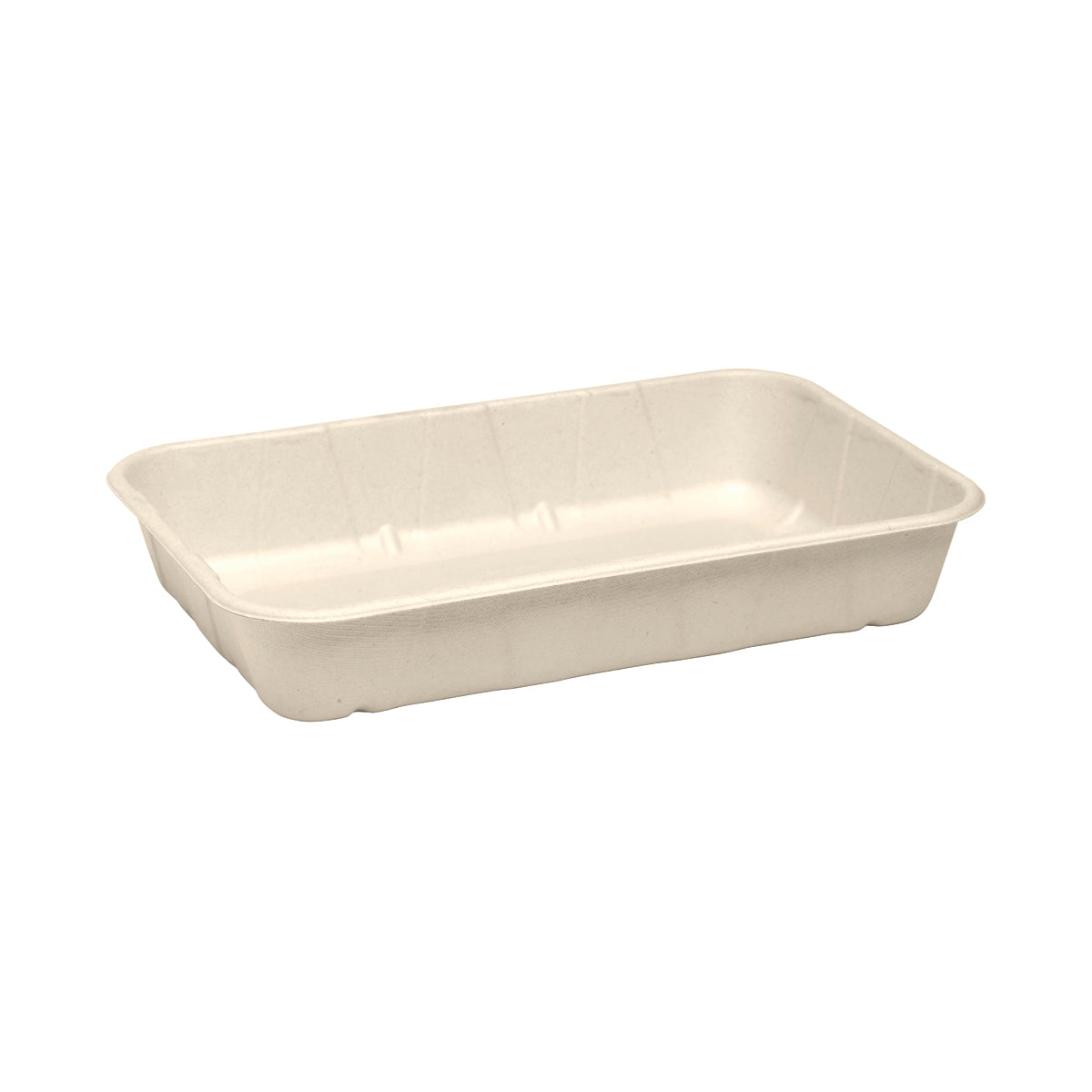 BP.B-TRAY-1KG-PF BioPak BioCane Produce Trays Plant Fibre Natural 268x173x46mm / 1kg Native Wholesale Hospitality Supplies Canberra