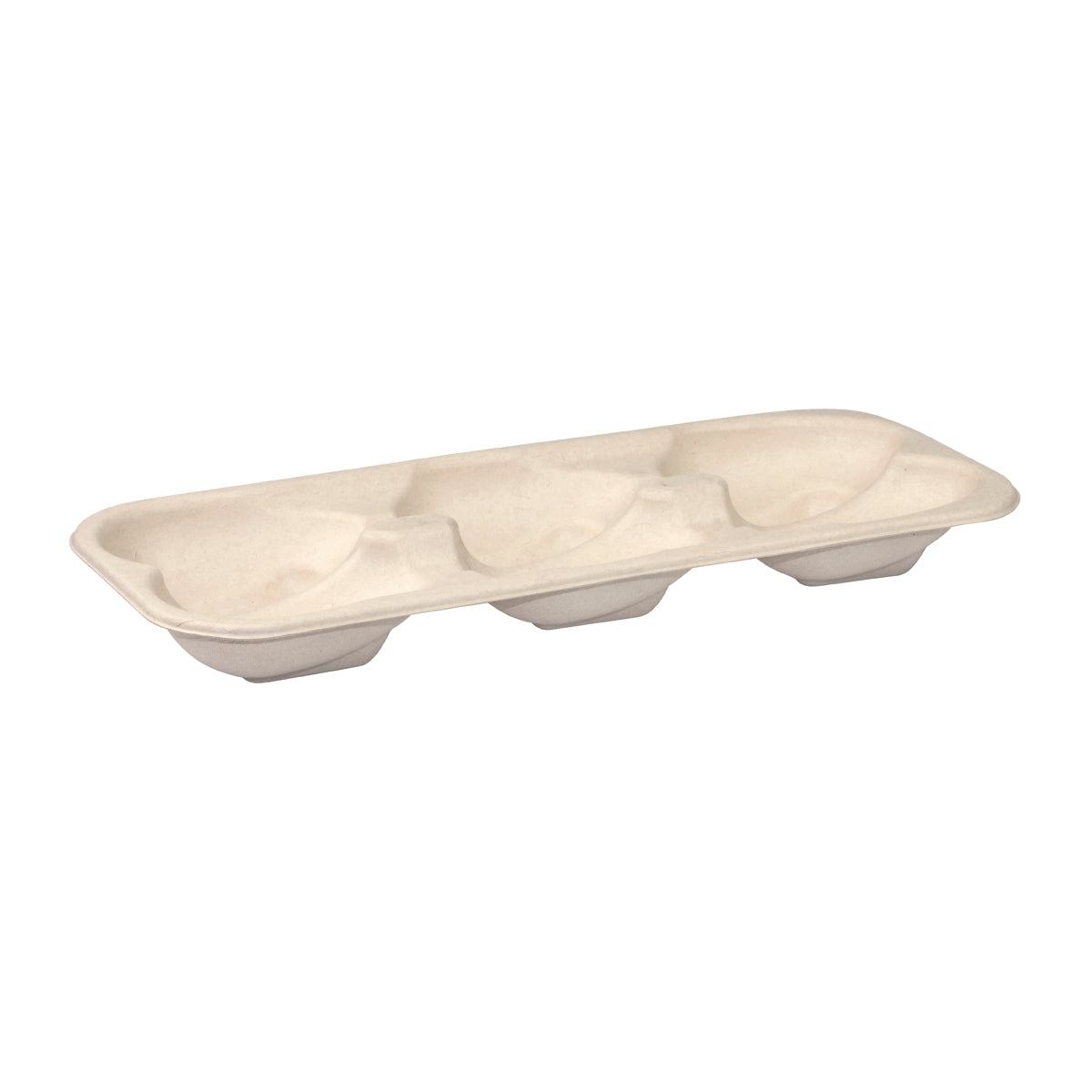 BP.B-TRAY-6-OYSTER-BASE-PF BioPak BioCane 6-Pack Oyster Tray Plant Fibre Natural 304x120x33mm Native Wholesale Hospitality Supplies Canberra