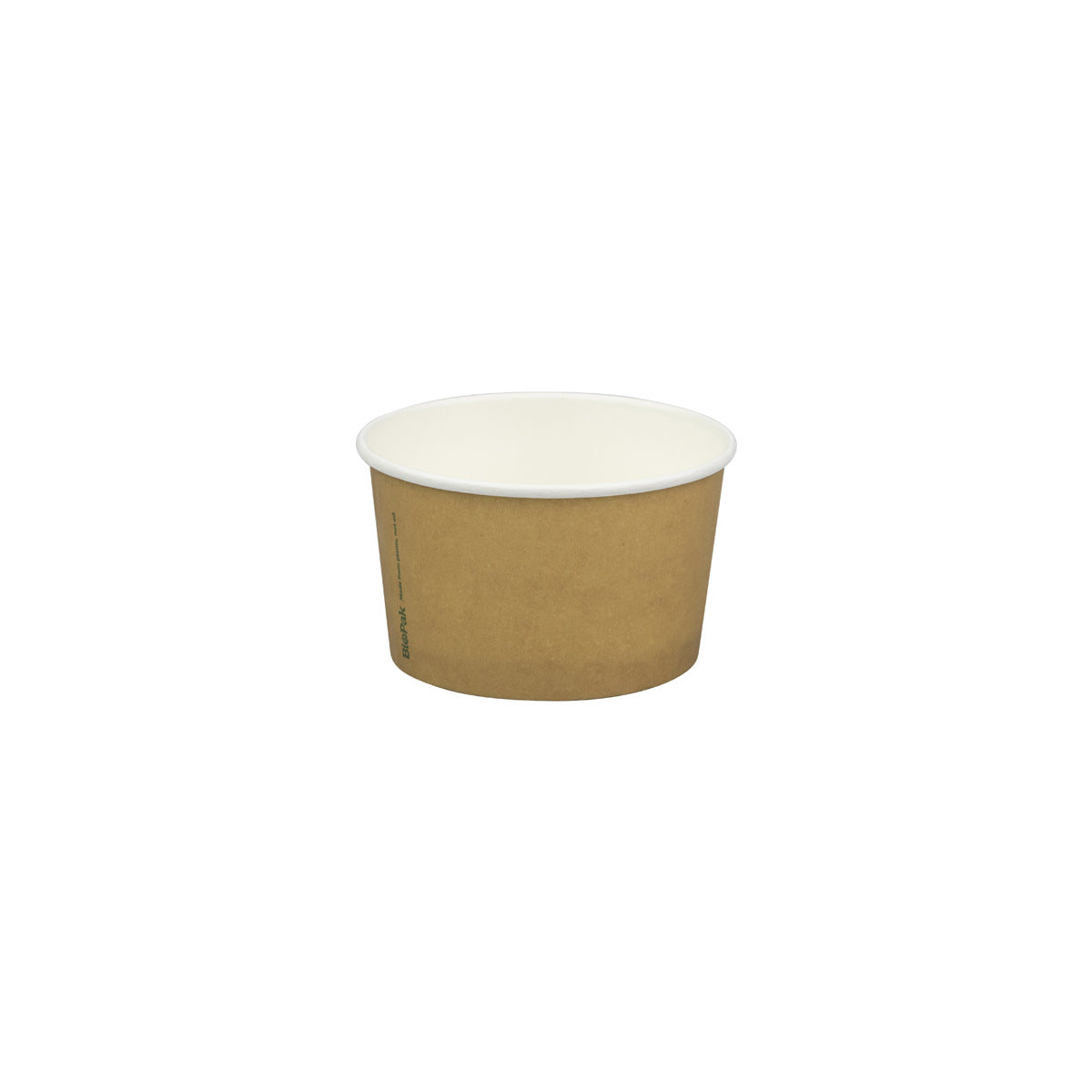 BB-BIC-8-90 BioPak FSC Paper Ice Cream BioCup Large Printed Kraft Look 90x62mm / 240ml / 8oz Native Wholesale Hospitality Supplies Canberra