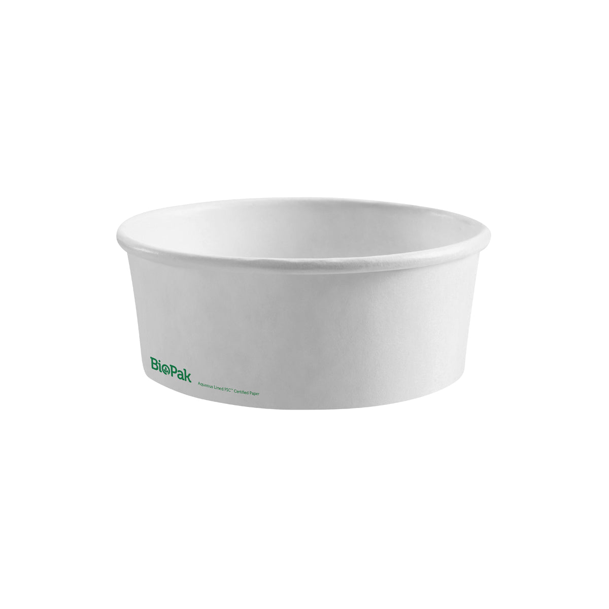 BB-BL-EXTRA LARGE-W BioPak FSC Paper Wide BioBowl White 183x68mm / 1300ml Native Wholesale Hospitality Supplies Canberra