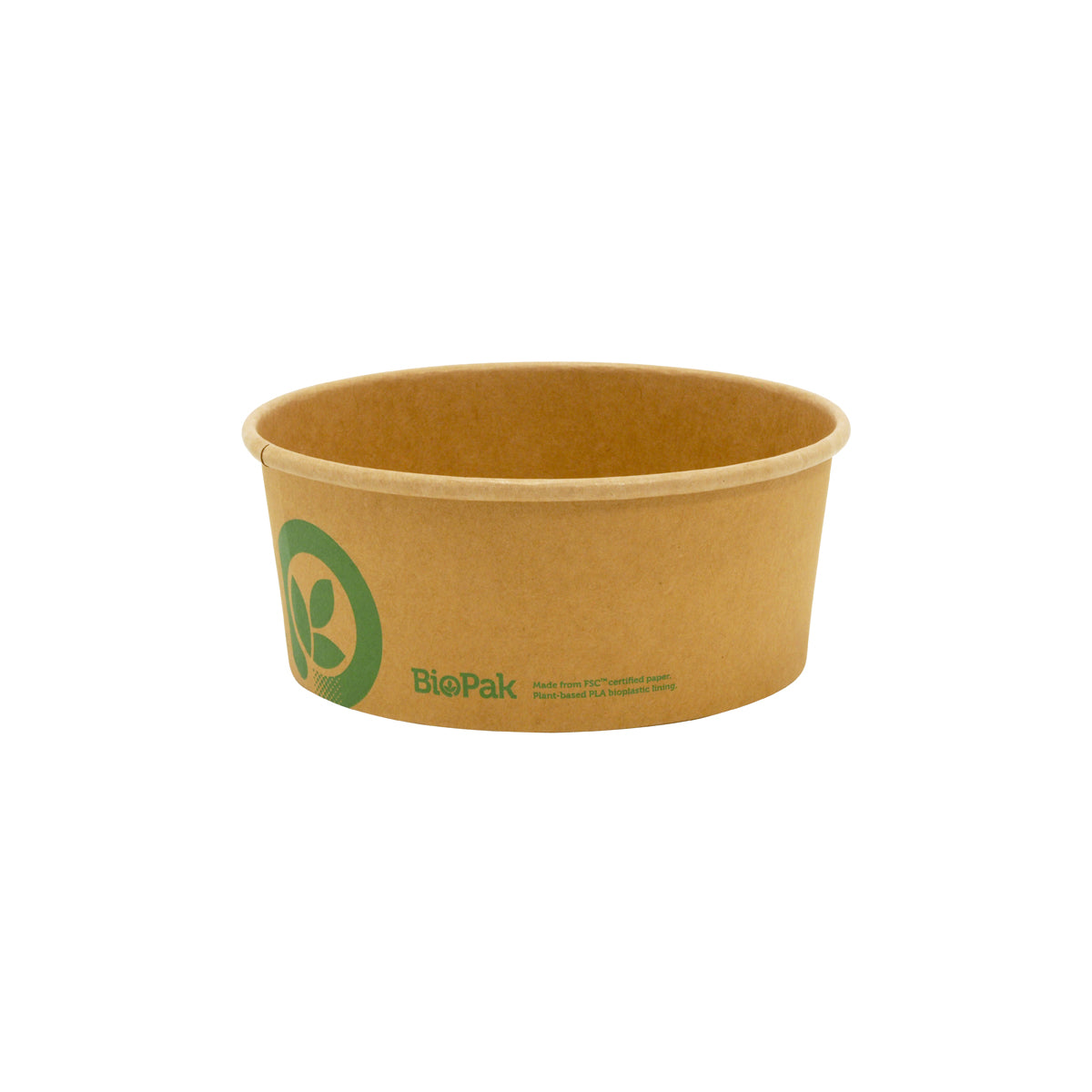 BB-BL-MEDIUM BioPak FSC Paper Wide BioBowl Kraft 148x60mm / 750ml Native Wholesale Hospitality Supplies Canberra