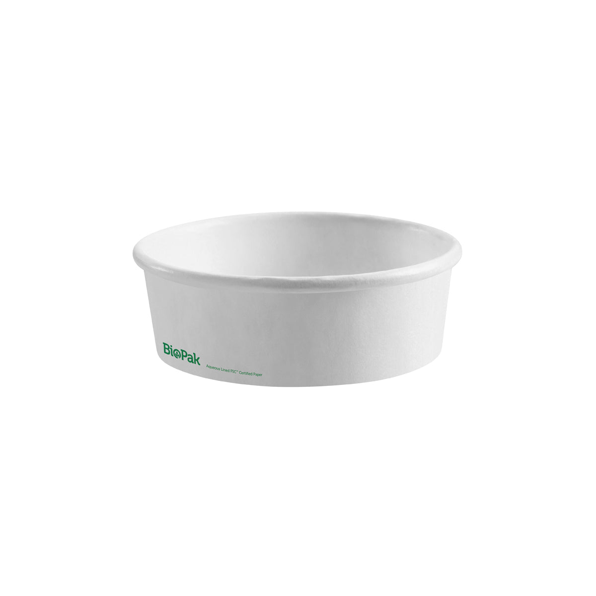 BB-BL-SMALL-W BioPak FSC Paper Wide BioBowl White 148x48mm / 500ml Native Wholesale Hospitality Supplies Canberra