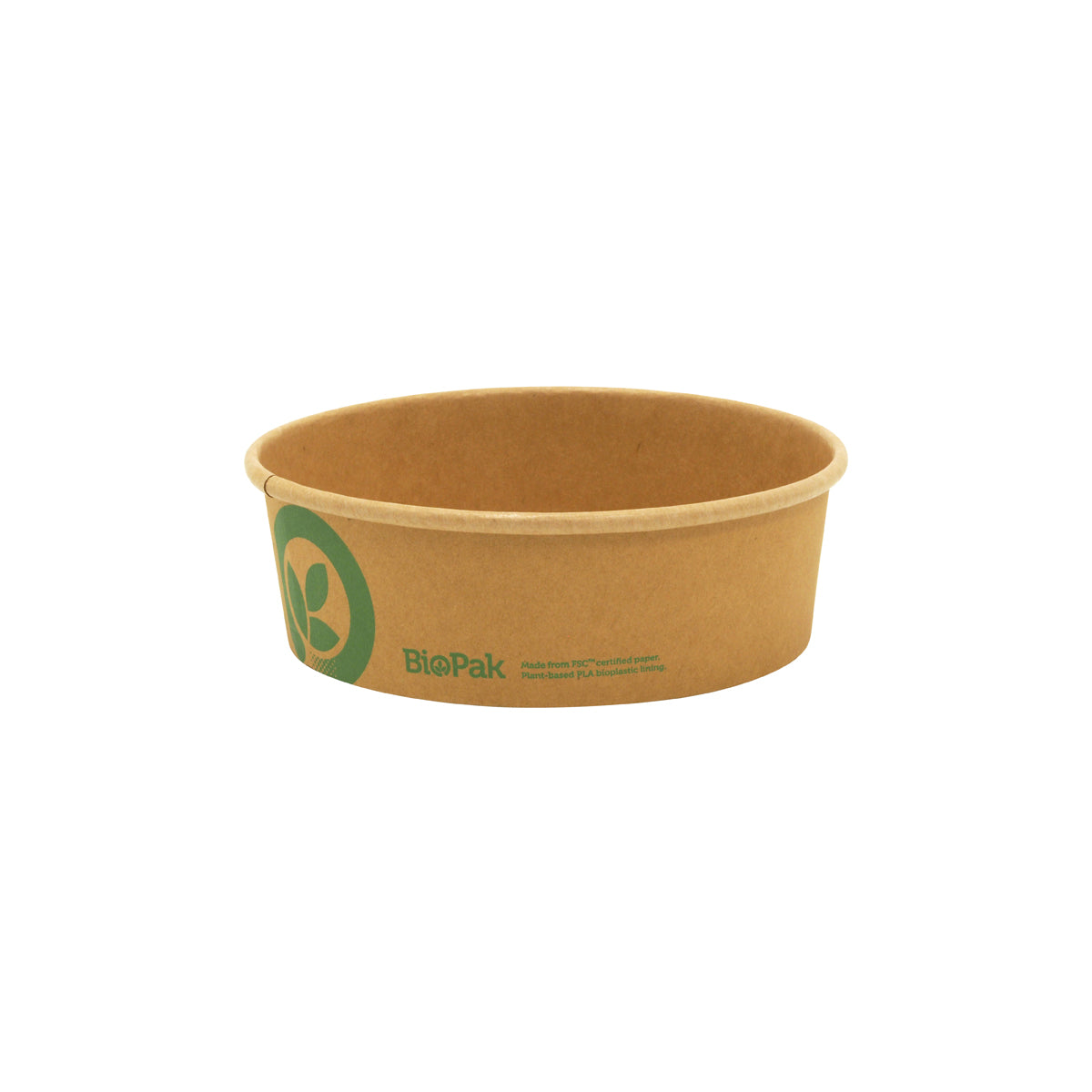 BB-BL-SMALL BioPak FSC Paper Wide BioBowl Kraft 148x48mm / 500ml Native Wholesale Hospitality Supplies Canberra