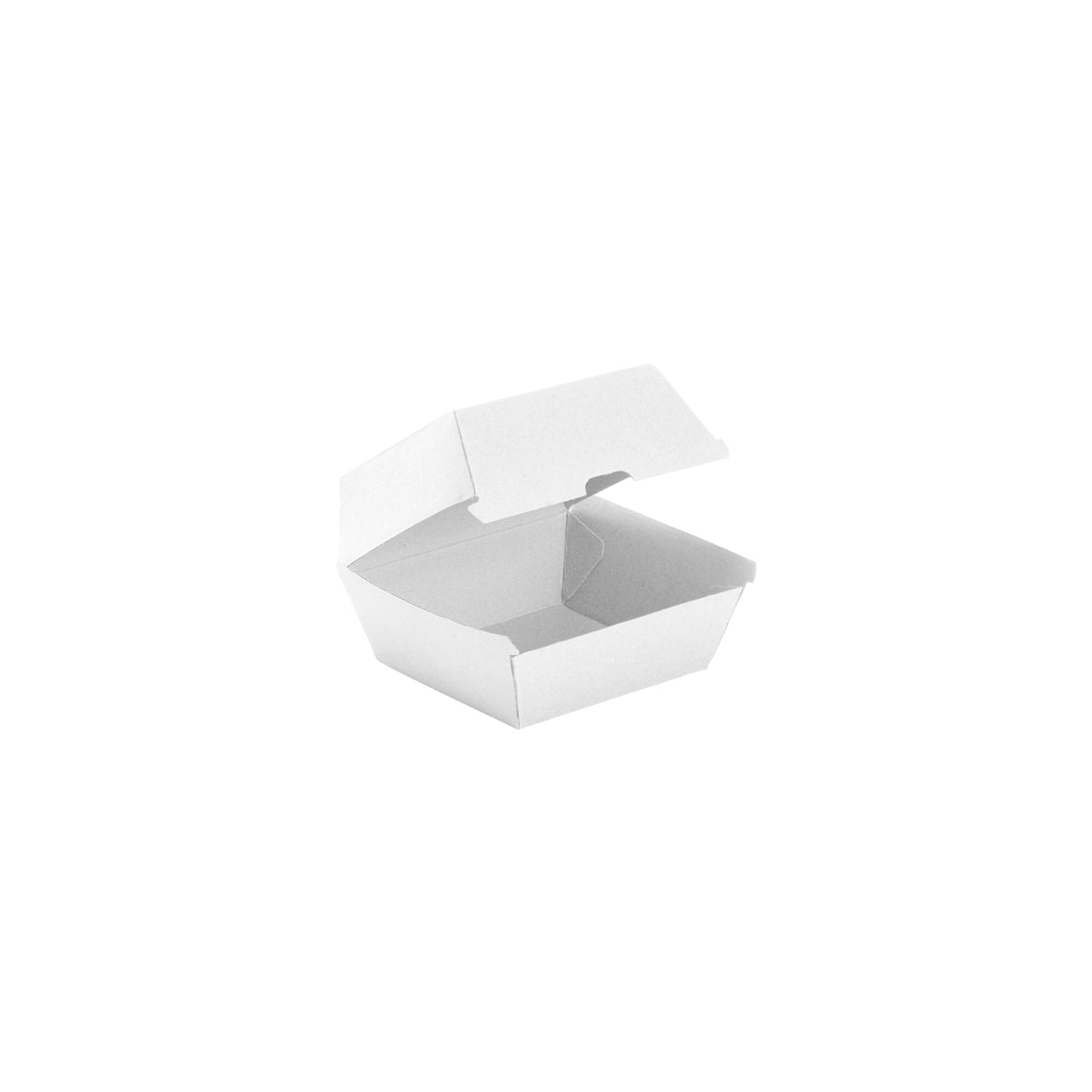BB-BURGER-BOX-LARGE-W BioPak FSC BioBoard Burger Box Large White 120x120x100mm Native Wholesale Hospitality Supplies Canberra