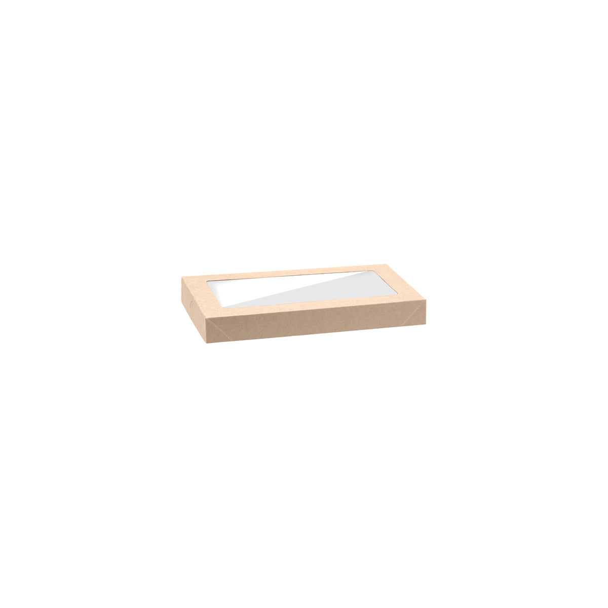 BP.BB-CBWL-XS BioPak FSC BioBoard & Clear PLA Catering Tray Window Lid Extra Small Kraft 258x155x30mm Native Wholesale Hospitality Supplies Canberra