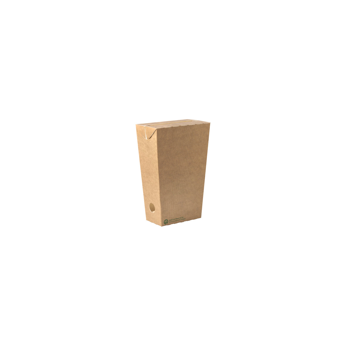 BB-CHIP-L BioPak BioBoard Enclosed Chip Box Printed Kraft Look Large 100x55x150mm Native Wholesale Hospitality Supplies Canberra