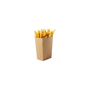BP.BB-CHIP-S BioPak BioBoard Enclosed Chip Box Printed Kraft Look Small 85x56x100mm Native Wholesale Hospitality Supplies Canberra