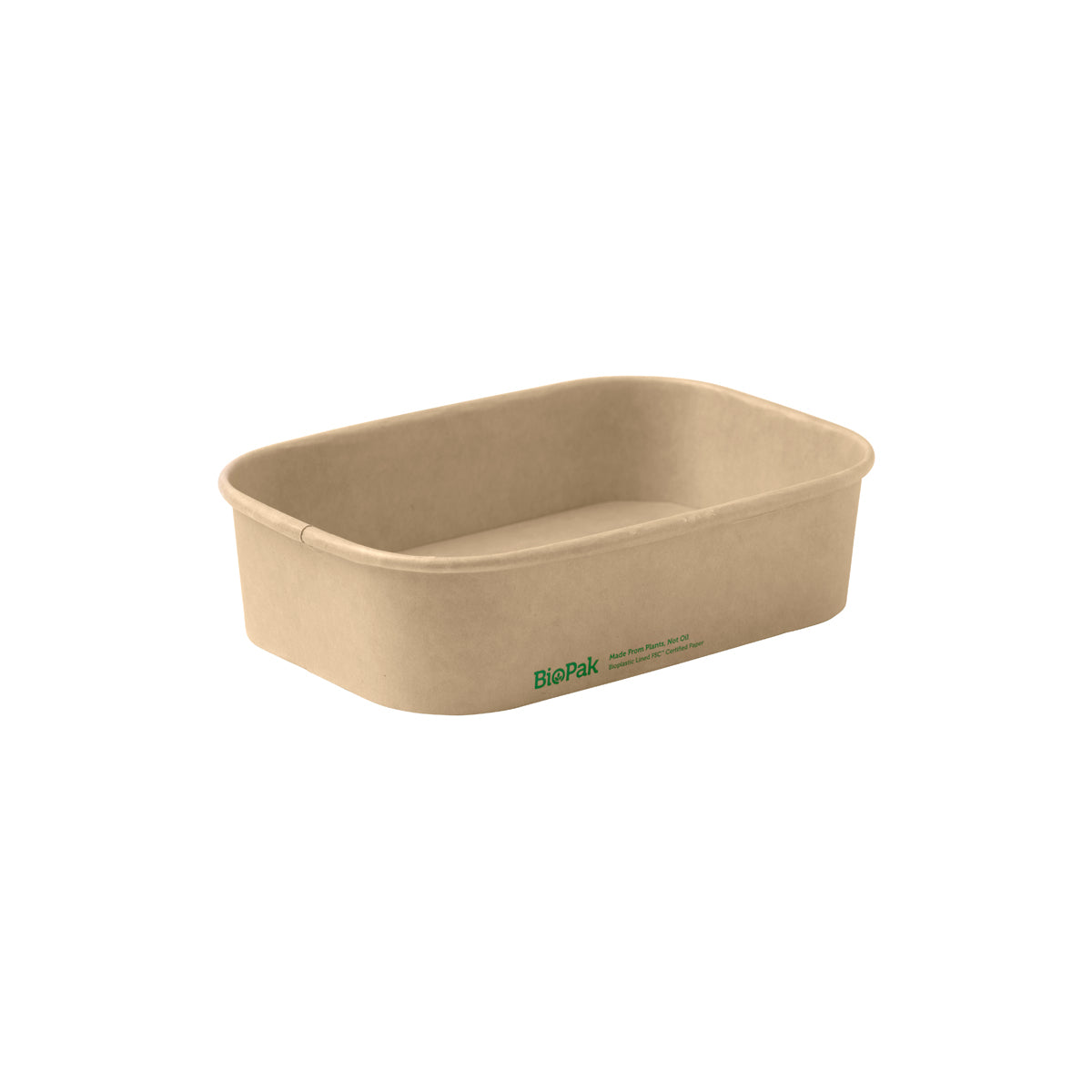 BB-LB-500-N BioPak FSC BioBoard Rectangle Takeaway Container Natural 500ml Native Wholesale Hospitality Supplies Canberra