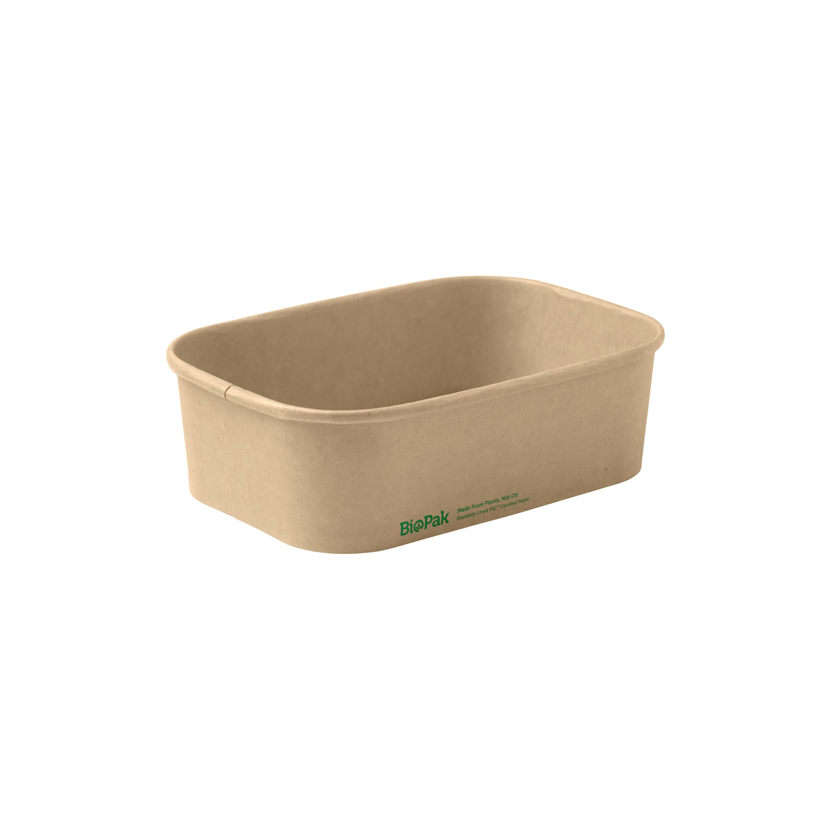 BB-LB-650-N BioPak FSC BioBoard Rectangle Takeaway Container Natural 650ml Native Wholesale Hospitality Supplies Canberra
