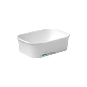 BP.BB-LB-650-W BioPak FSC BioBoard Rectangle Takeaway Container White 650ml Native Wholesale Hospitality Supplies Canberra