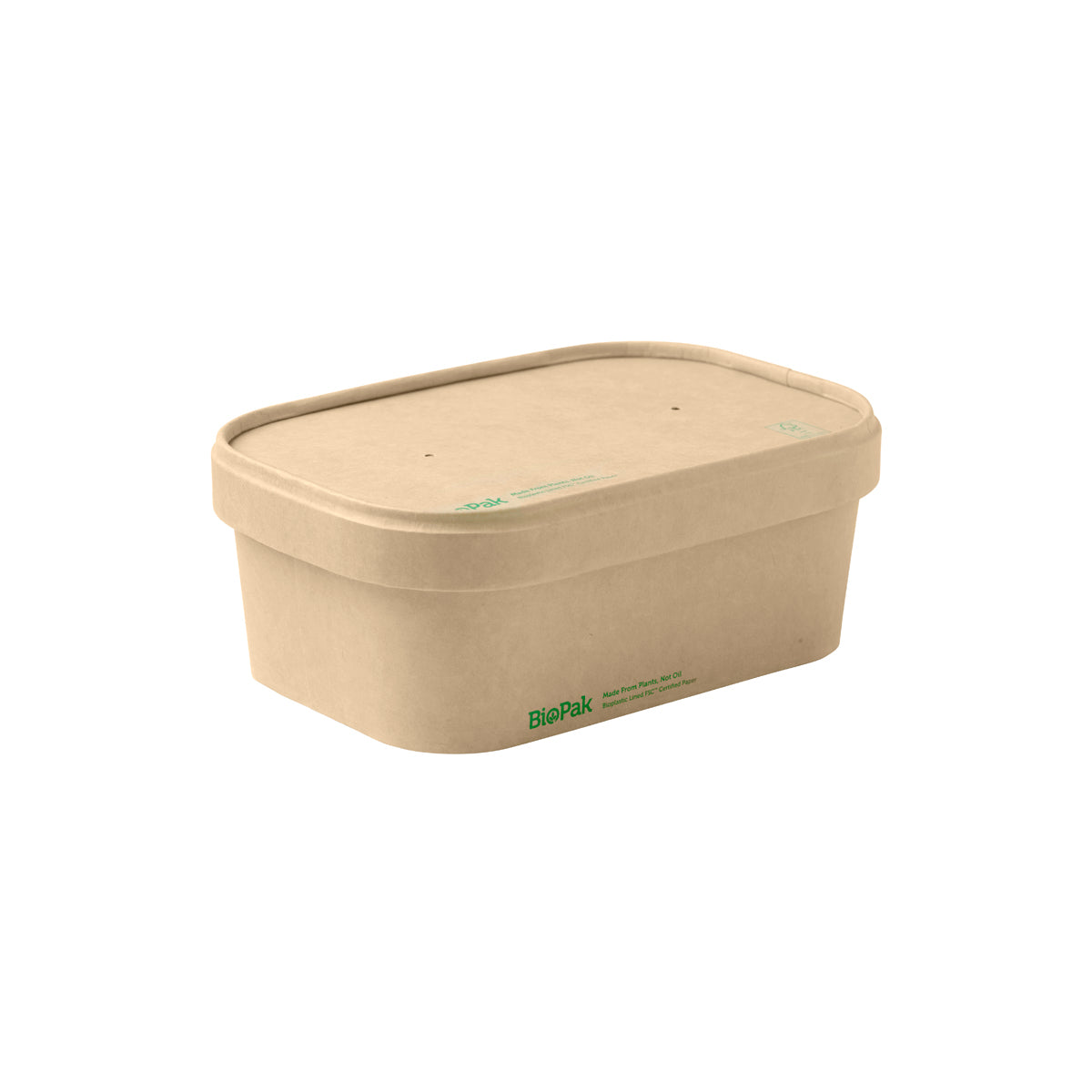 BB-LB-750-N BioPak FSC BioBoard Rectangle Takeaway Container Natural 750ml Native Wholesale Hospitality Supplies Canberra