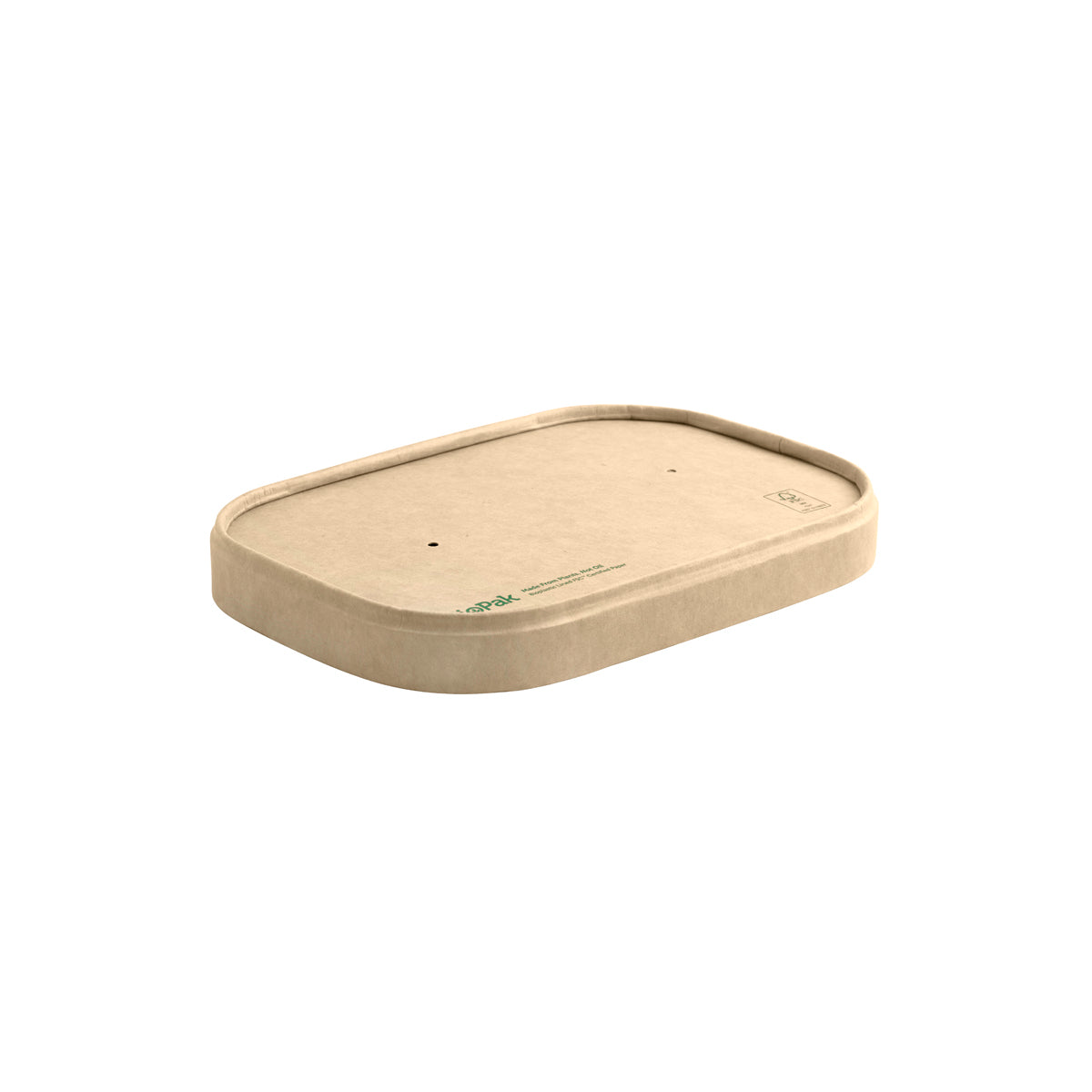 BB-LBL-PAPER-N BioPak FSC BioBoard Rectangle Takeaway Paper Lid Natural 172x122mm Native Wholesale Hospitality Supplies Canberra