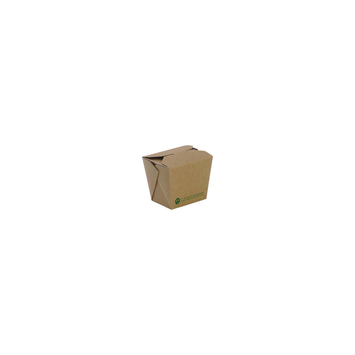 BB-NB-8 BioPak FSC BioBoard Noodle Box Printed Kraft Look 60x45x65mm / 240ml / 8oz Native Wholesale Hospitality Supplies Canberra