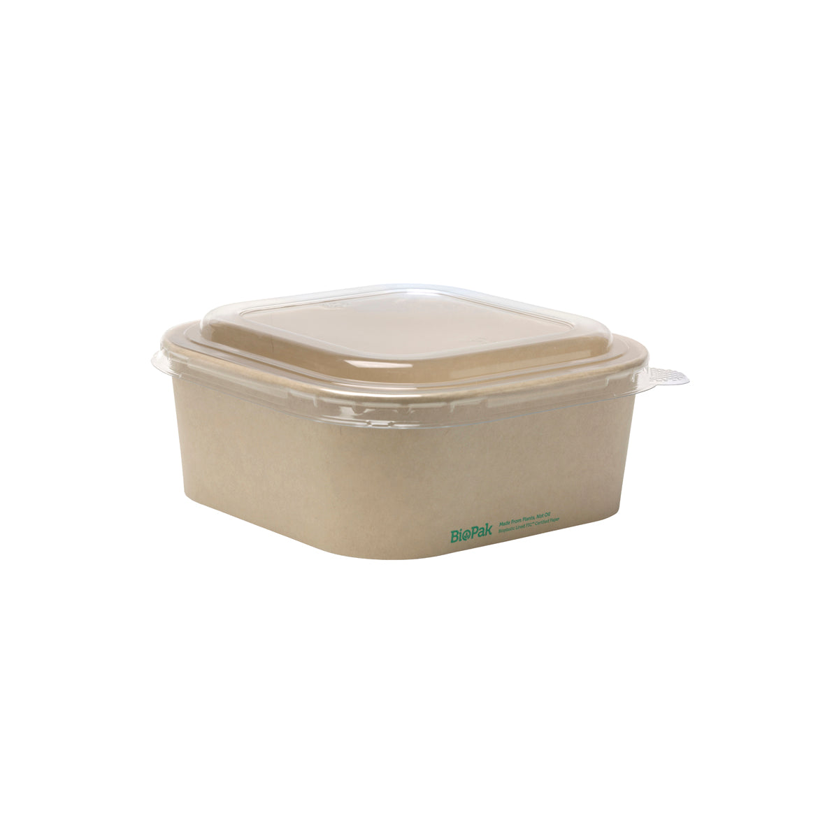 BB-SLB-1000-N BioPak FSC BioBoard Square Takeaway Container Natural 1000ml Native Wholesale Hospitality Supplies Canberra