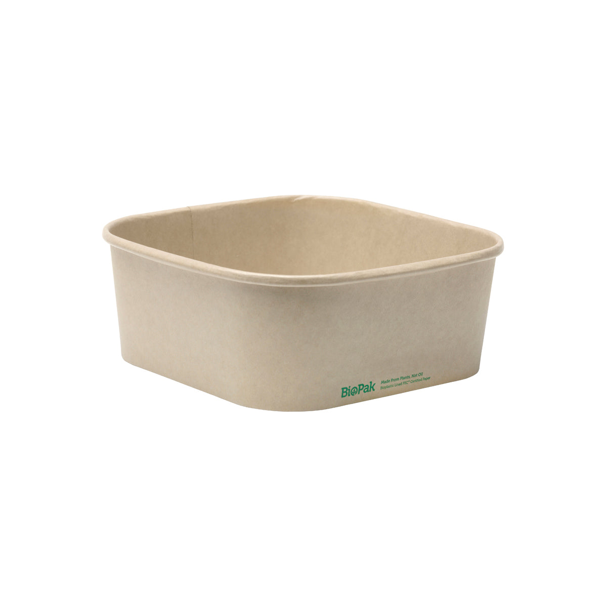 BB-SLB-1200-N BioPak FSC BioBoard Square Takeaway Container Natural 1200ml Native Wholesale Hospitality Supplies Canberra