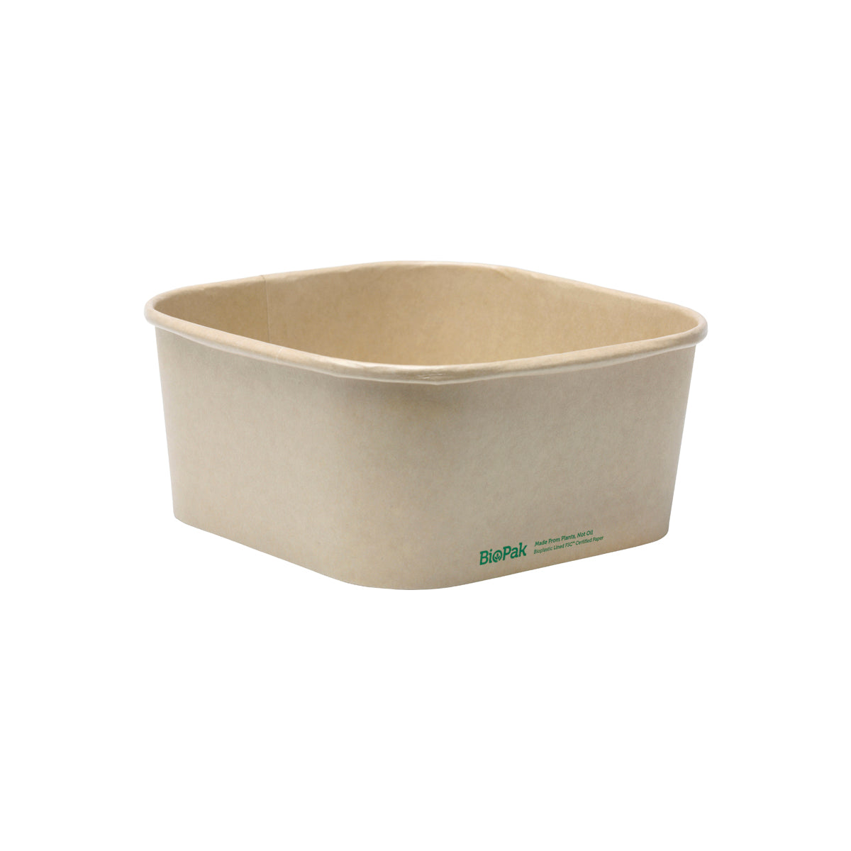 BB-SLB-1400-N BioPak FSC BioBoard Square Takeaway Container Natural 1400ml Native Wholesale Hospitality Supplies Canberra