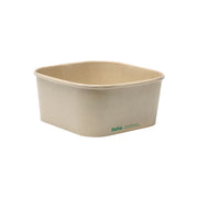 BP.BB-SLB-1400-N BioPak FSC BioBoard Square Takeaway Container Natural 1400ml Native Wholesale Hospitality Supplies Canberra