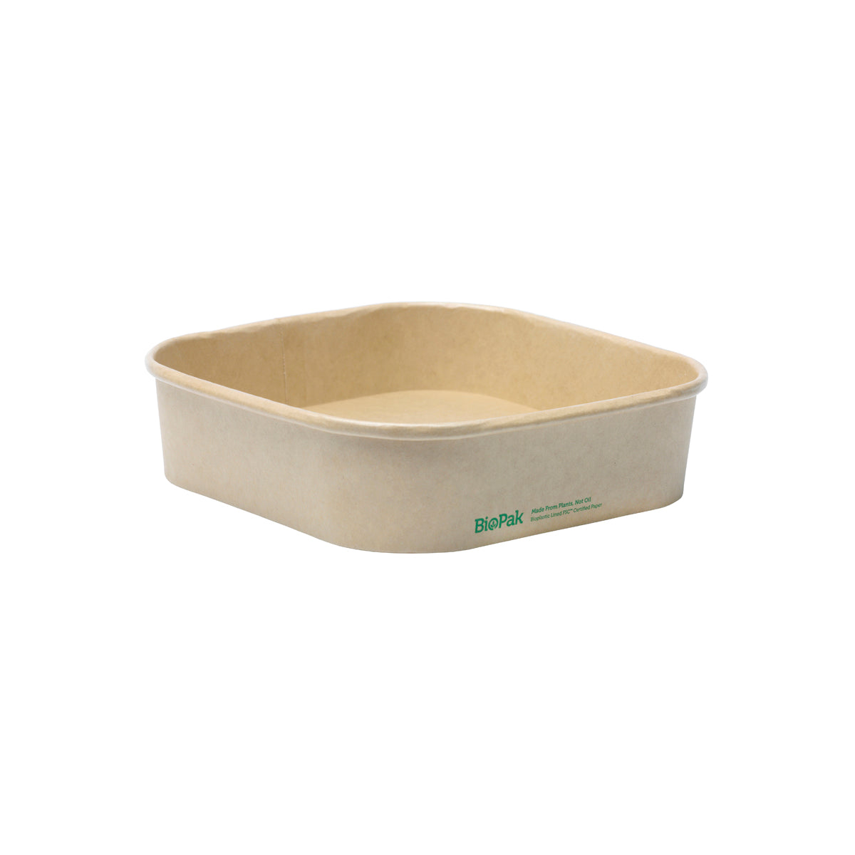 BB-SLB-750-N BioPak FSC BioBoard Square Takeaway Container Natural 750ml Native Wholesale Hospitality Supplies Canberra