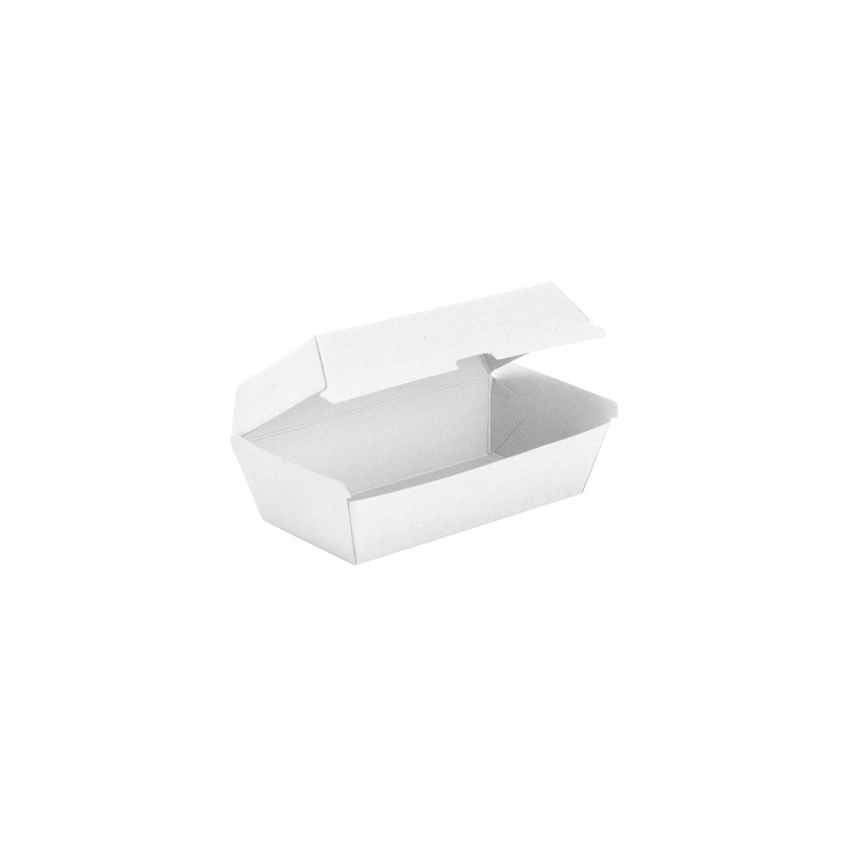 BB-SNACK BOX REGULAR-W BioPak FSC BioBoard Regular Snack Box White 175x90x84m Native Wholesale Hospitality Supplies Canberra