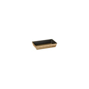 BP.BB-ST-XS BioPak FSC BioBoard Paper Sushi Tray Extra Small Black & Kraft 128x72x24mm Native Wholesale Hospitality Supplies Canberra