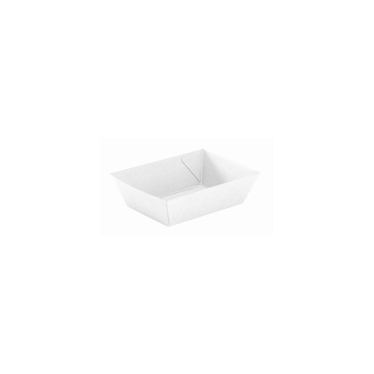 BB-TRAY1-W BioPak FSC BioBoard Tray No.1 White 131x91x50mm Native Wholesale Hospitality Supplies Canberra