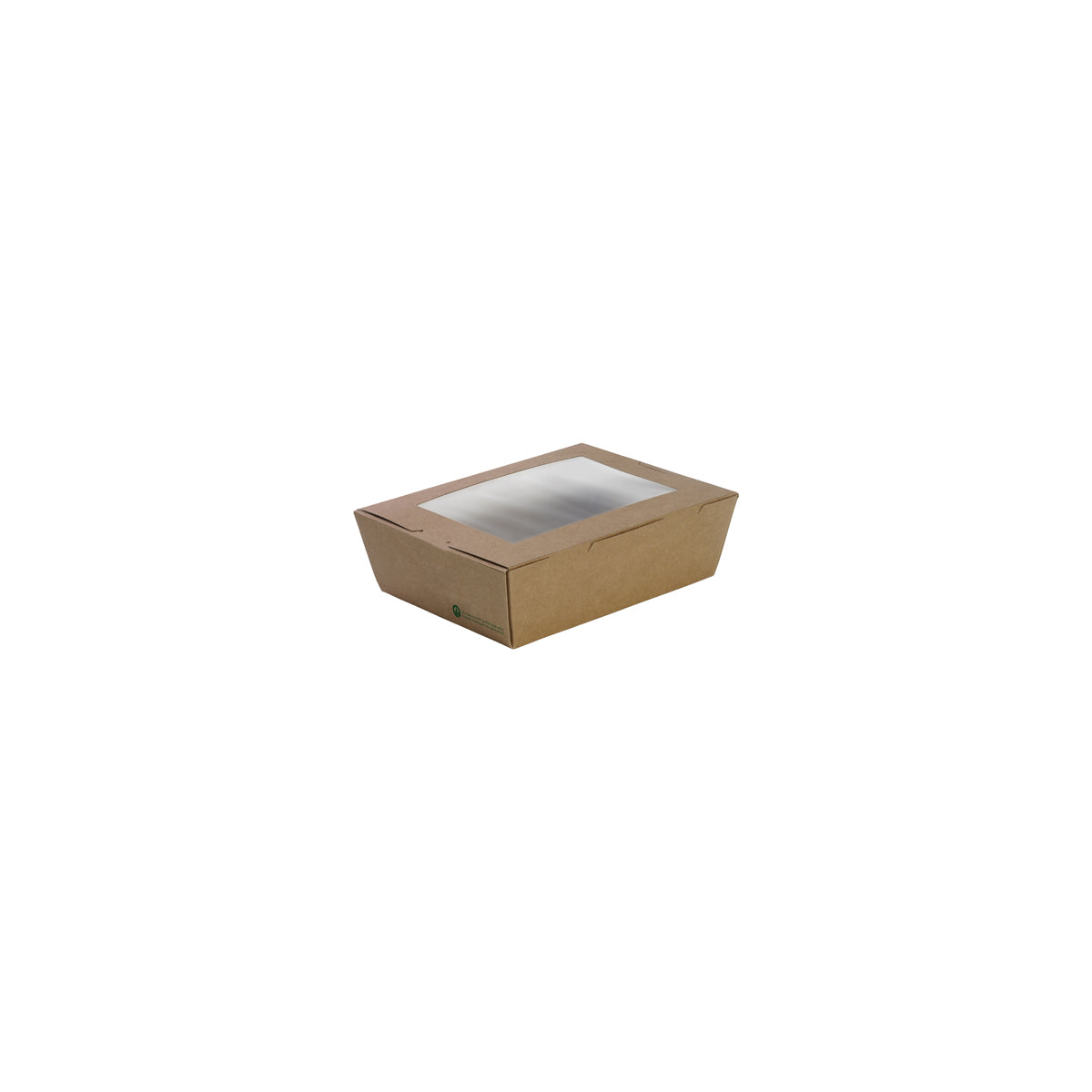 BB-WLBL-3 BioPak FSC BioBoard Lunch Box with Window Large Printed Kraft Look 197x140x64mm Native Wholesale Hospitality Supplies Canberra