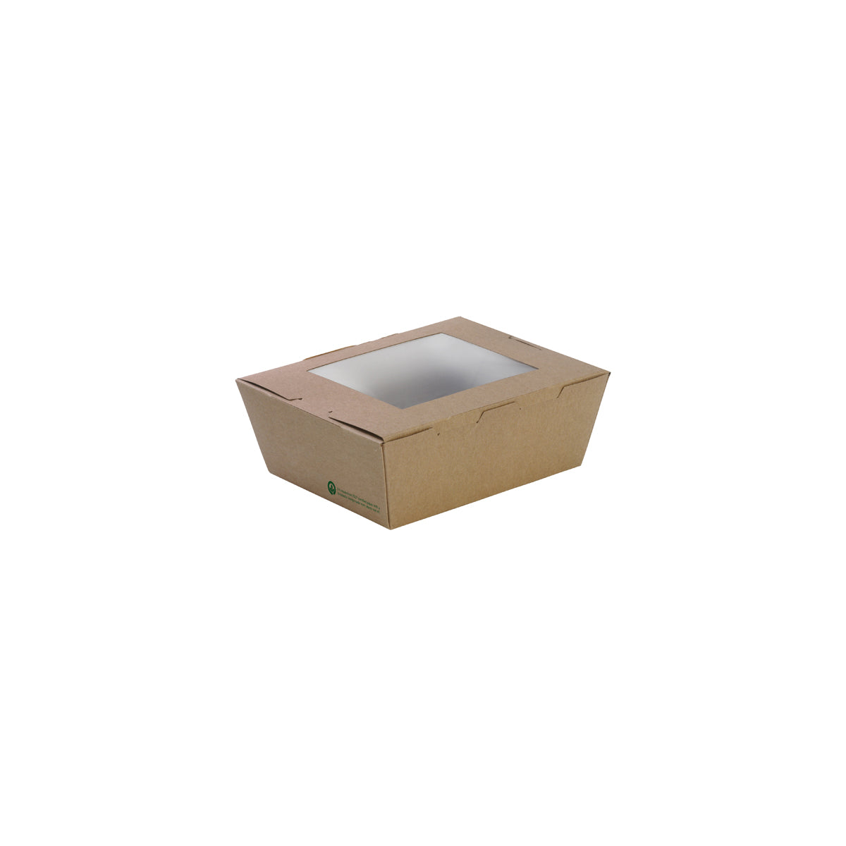 BB-WLBM-8 BioPak FSC BioBoard Lunch Box with Window Medium Printed Kraft Look 152x120x64mm Native Wholesale Hospitality Supplies Canberra